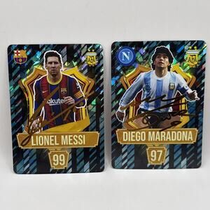Lionel Messi & Kylian Mbappe Soccer Card 2024 Gold Printed Signatures